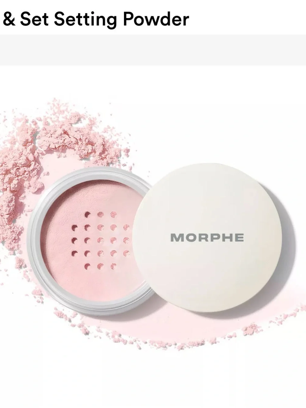 Morphe mini bake and set powder in brightening pink NeW